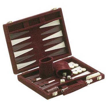 18 Recreational Velvet Backgammon Board Game Case Burgundy