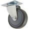 TPR Rubber Caster Wheel with Swiveling Top Plate  4Inch  250 lb Load Capacity  NonMarking for Use in Hospitals Food Service  Other Institutional Applications