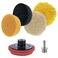 TCP Global Brand 3 Mini Buffing and Polishing Pad Kit with 4 Pads Backing Plate and 14 Drill Adapter