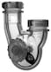 PermaFLOW Never Clog Transparent ABS 112 JBend includes 112 to 114 reducing gaskets  for Kitchen and BathLavatory PT5021