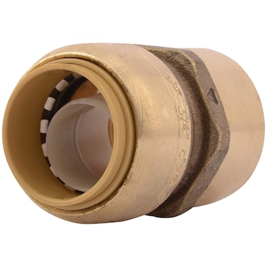 SharkBite 34 x 34 Inch FNPT Adapter Push To Connect Brass Plumbing Fitting PEX Pipe Copper CPVC PERT HDPE U088LFA