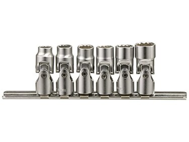 Genius Tools 6 Piece 14 Drive SAE Universal Hand Socket Set 12Point Matte Finish  US206S