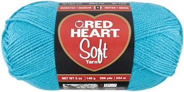 RED HEART Turquoise Soft Yarn 1 Pack