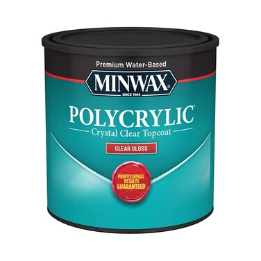 12 pt Minwax 25555 Clear Polycrylic WaterBased Protective Finish Gloss