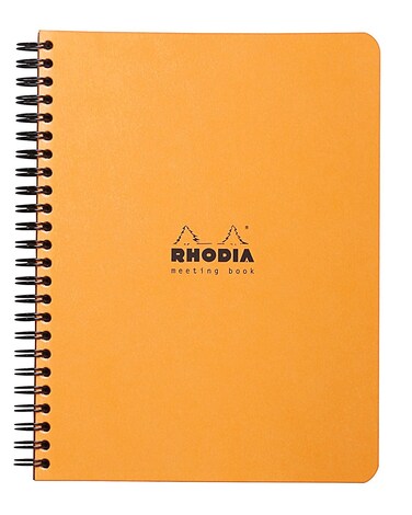 Rhodia Orange Meeting Notebook 16 x 21 cm