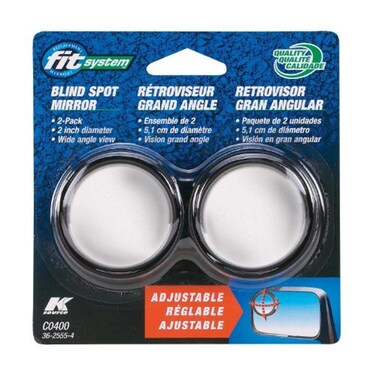 Fit System C0400 Driver Passenger Side StickOn Adjustable Blind Spot Mirrors  Pack of 2 Packaging may vary