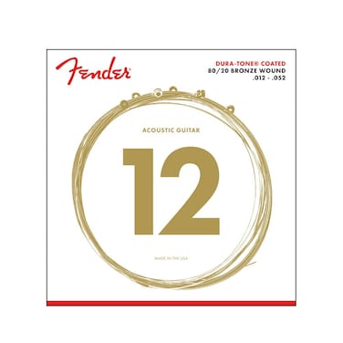 Fender DuraTone Coated 8020 Bronze Acoustic Guitar Strings 880L 012052