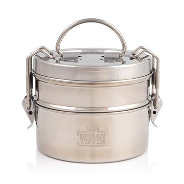 2 Tier IndianTiffin Stainless Steel Small Tiffin Lunch Box