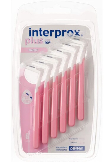 Interprox 038 mm Pink Plus Interproximal Brush Nano  Pack of 6