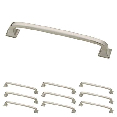 Franklin Brass Lombard 10Pack Cabinet Handles 5116 Hole to Hole Satin Nickel Kitchen Cabinet Pulls Drawer Handles Cabinet Hardware Dresser Drawer Pulls P29614KSNB