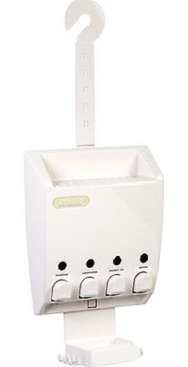 Better Living Products Classic Shower Dispenser 4 Shampoo and Soap Dispenser 4 x 145 fl oz White 95 x 3 x 1075