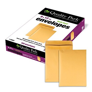 Quality Park Catalog Envelope RediSeal Brown Kraft 9 x 12 100 per Box 43567