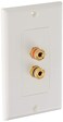 Monoprice Banana Binding Post  TwoPiece inset Wall Plate for 1 Speaker Coupler Type Color Indicators Gold