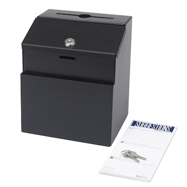 Safco Products 4232BL Steel Suggestion Box Black