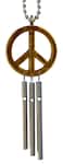 Jacobs Musical Car Charm Peace Sign Mini Wind Chime