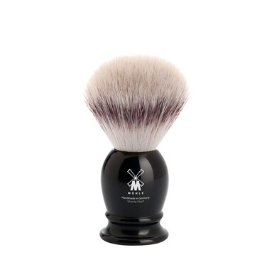 MHLE Classic Silvertip Badger Fiber Brush  HighGrade Black Resin Handle  Luxury Shave Accessory for Men