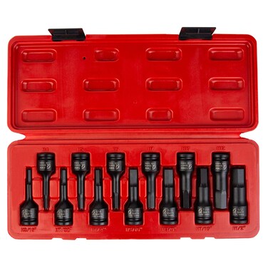 SUNEX TOOLS 3649 SAE  Metric Impact Hex Driver Set