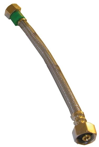 LASCO 100413 12Inch Female Iron Pipe by12Inch Female Iron Pipe by 12Inch Flex Stainless Steel Braided with Poly Inner Core Water Supply