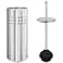 Blue Donuts Toilet Plunger with Holder for Bathroom Multi Drain Suitable Also for Bathtubs Quick Dry Chrome