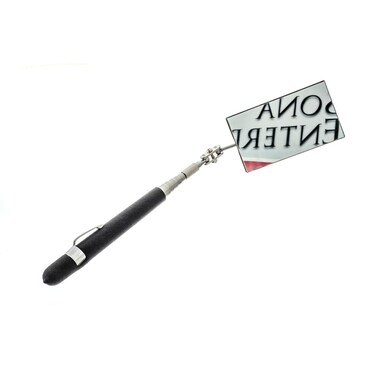 SE 33Inch Telescoping Rectangular Mirror with Cushion Grip Handle  Adjustable Pivoting 2x35 Inch Mirror for Automotive Home Inspection and HardtoReach Areas