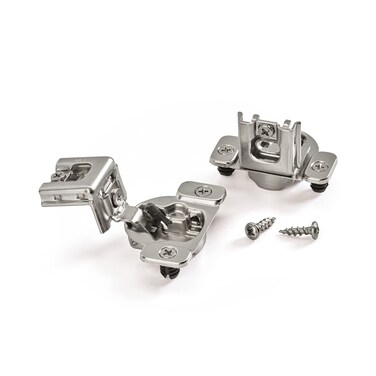 Amerock  Concealed Cabinet Hinge  114 inch 32 mm Overlay Hinge  Nickel  2 Pack  SelfClosing Hinge  Cabinet Door Hinge