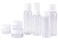 Soft N Style Empty Travel Size Bottles Set Plastic Travel Size Empty Bottles Set of 7 Refillable Cosmetic Container Toiletry Bottles Set or Lotion Shampoo Cream Soap TSAAirline Approved