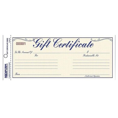 Rediform Rediform Gift Certificates w Envelopes RED98002GoldYellow