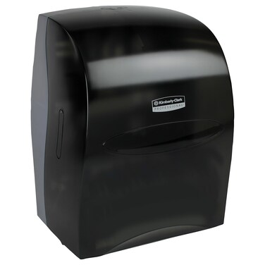 KimberlyClark Professional Sanitouch Hard Roll Paper Towel Dispenser HandsFree Pull Dispensing SmokeBlack