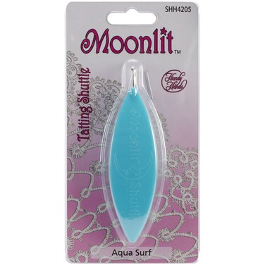 Handy Hands Moonlit Tatting Shuttle with Hook Aqua Surf