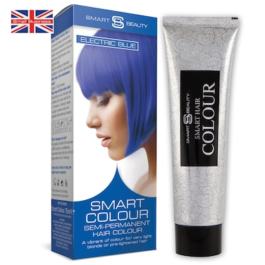 Smart Beauty Electric Blue Hair Dye Semi Permanent Bright Blue Hair Dye Perfect for Light Blonde with NonDrip Pre Mixed Formulation with Hair Conditioning Cream Hair Colour Vegan Cruelty Free