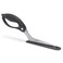 Dreamfarm Scizza 2In1 Easy Ergonomic Pizza Scissors with Stainless Steel Pizza Cutter Blades  NonStick Slice Server  Black