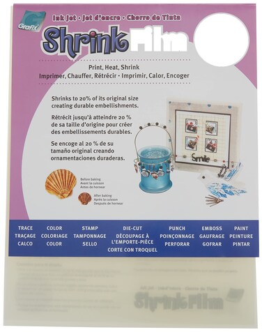 Grafix KSF6CIJ Printable Shrink Film 6 Count