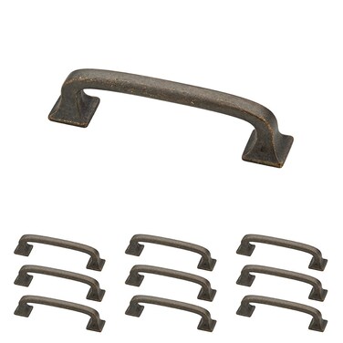 Franklin Brass Lombard 10Pack Cabinet Handles 3 Hole to Hole Warm Chestnut Kitchen Cabinet Pulls Drawer Handles Cabinet Hardware Dresser Drawer Pulls P29521KWCNB