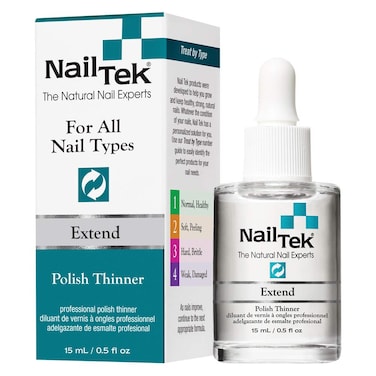 Nail Tek Extend Professional Polish Thinner For Thinning Out Clumped Up and Hardened Nail Paint Restores Nail Polish Consistency for Longer Use 05 oz 1Pack