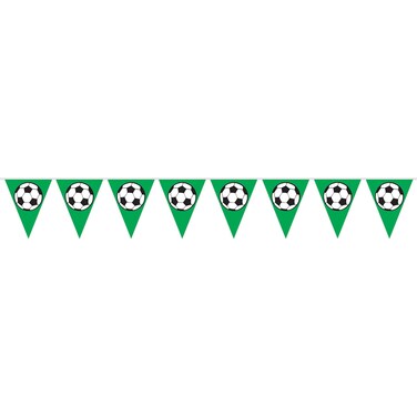 Beistle Soccer Ball Pennant Banner 10Inch by 12Feet