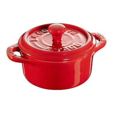 STAUB Ceramics Dutch Oven 3piece Mini Round Cocotte Cherry