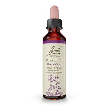 Bach Original Flower Remedies Impatiens for Patience Natural Homeopathic Flower Essence Holistic Wellness Vegan 20mL Dropper