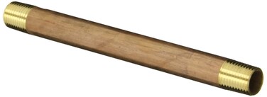 Anderson Metals 38300 Red Brass Pipe Fitting Nipple 14 x 14 NPT Male 512 Length