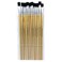 Charles Leonard Flat Tip Easel Paint Brushes with Long Handle 050 Inch Natural Handles and Black Bristles 12Pack 73550