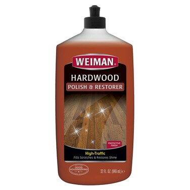Weiman HighTraffic Hardwood Floor Polish and Restorer  Natural Shine Removes Scratches Leaves Protective Layer 32 fl oz