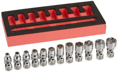 Astro Pneumatic Tool 7412 12Piece 14 Drive Flex Socket Set  6 Point  Metric