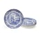 Spode Blue Italian Pasta Bowls  Set of 4  9Inch  Salad Pasta and Soup Serving Bowls  Round Wide and Shallow Bowl  Microwave Safe Plate  Dishwasher Safe
