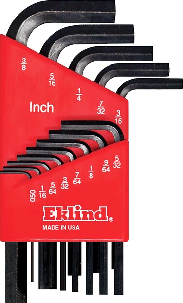 Eklind Tool 10113 HexL Key allen wrench  13pc set SAE Inch Sizes 05038 Short series