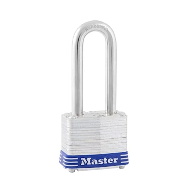 Master Lock 3DLH Outdoor Padlock with Key 2 shackle Silver 1 Pack