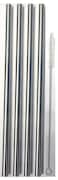 4 Stainless Steel Wide Smoothie Straws  CocoStraw Large Straight Frozen Drink Straw  4 Pack  Cleaning Brush 4