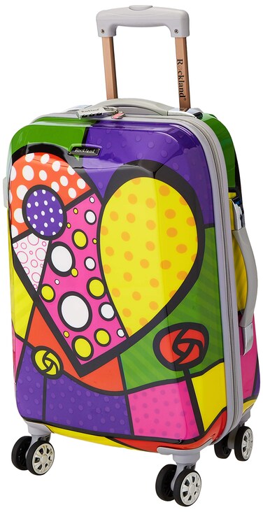 Rockland Vision Hardside Spinner Wheel Luggage AssortedMulticolor CarryOn 20Inch