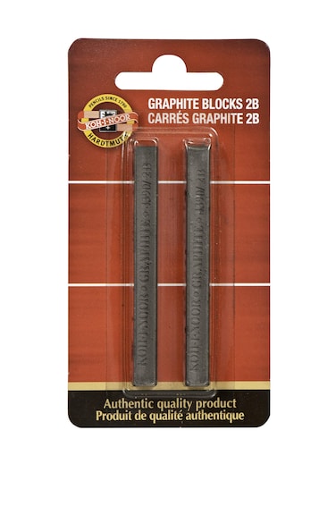KOHINOOR FA43902BBC Gioconda Artist Graphite Blocks 2B 2Pack