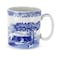 Spode Blue Italian Collection 9 Oz Mugs  Set of 4 Cups for Tea Warm Beverages and Coffee  Made of Fine Porcelain  BlueWhite  Dishwasher and Microwave Safe
