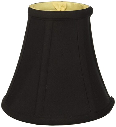 Royal Designs Inc True Bell Lamp Shade with Round Clip Black 375 x 7 x 675 BS704RC7BLK