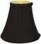 Royal Designs Inc True Bell Lamp Shade with Round Clip Black 375 x 7 x 675 BS704RC7BLK